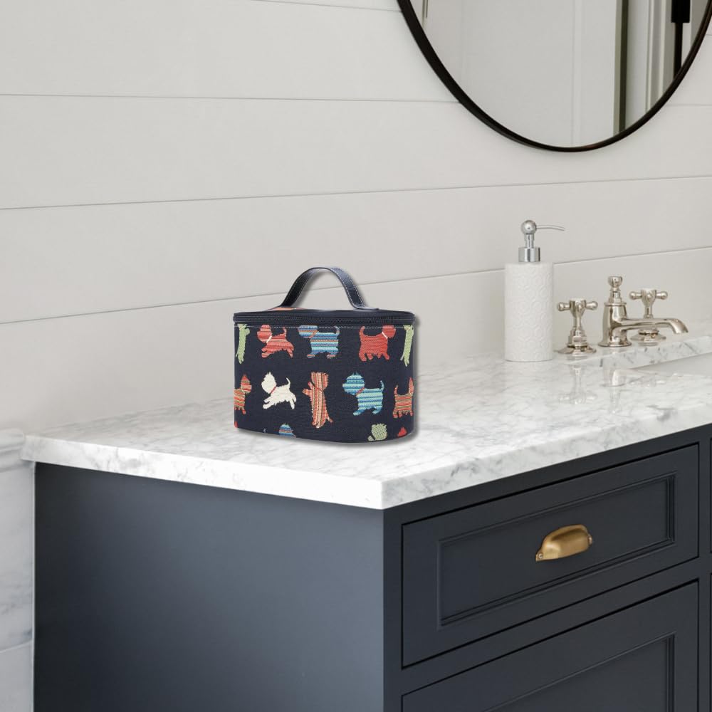 Signare Women's Vanity Bag - Waterproof Toiletry Case & Makeup Organizer with 14 Stylish Designs - Perfect for Travel, Gym, and Home Storage