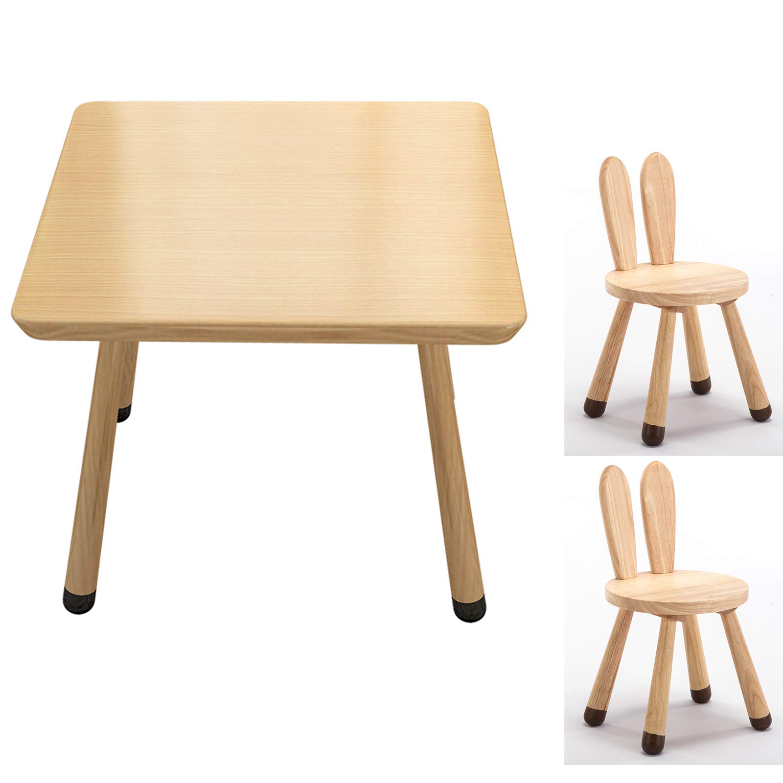 Kids Wooden Study Desk and Chair Set - Adjustable Children's Learning Table with Storage, 2 Chairs for Reading, Writing & Art Activities - Perfect for Homeschooling, Preschool & Playroom Furniture
