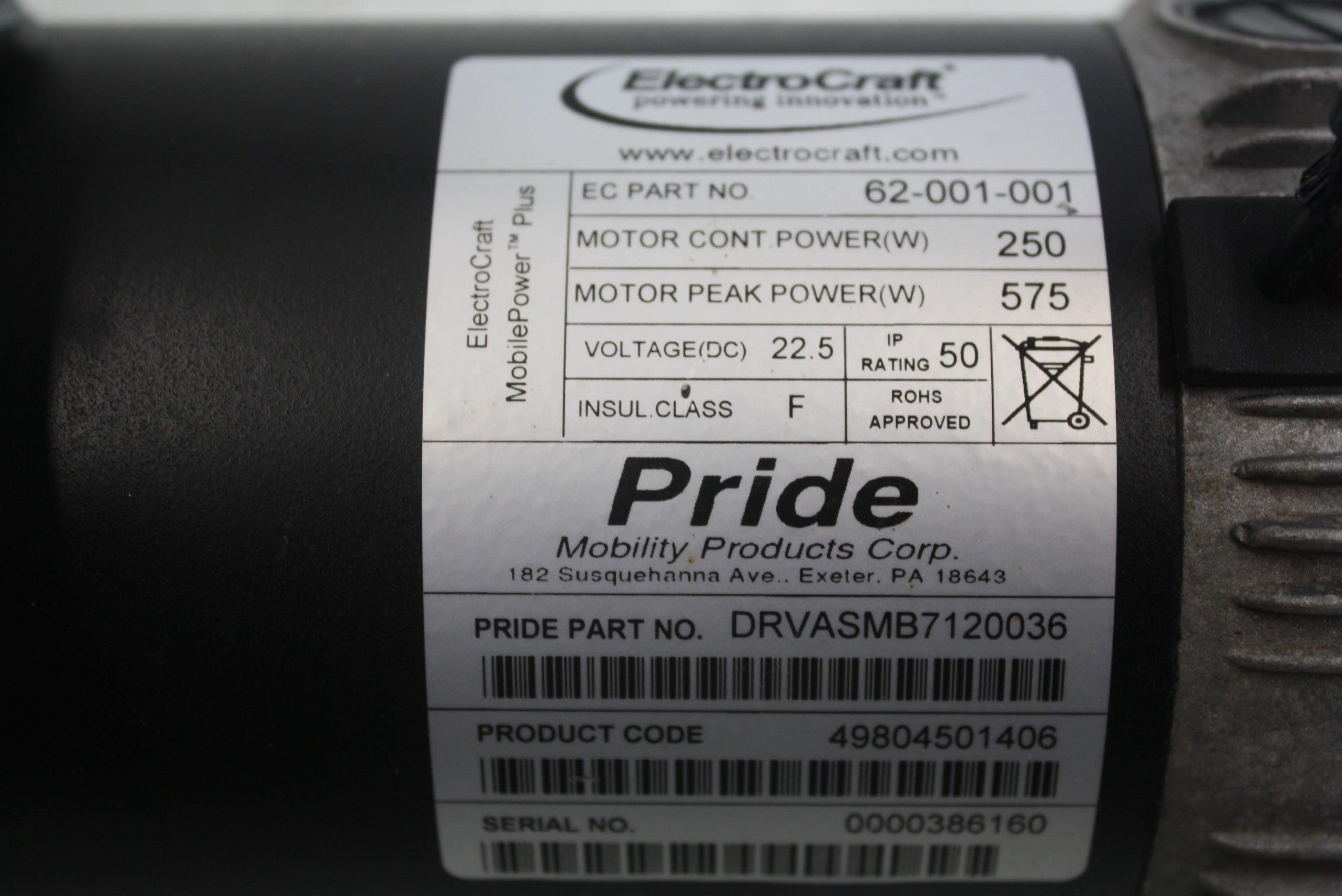 Electrocraft Motors for Pride Mobility Jazzy 600 ES Power Wheelchairs | Replacement Parts DRVASMB7120036 & DRVASMB7120037 | Ideal for Mobility Scooter Repairs & Maintenance