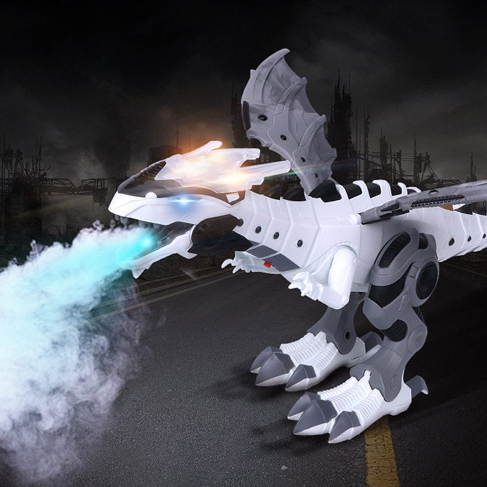 Best Electronic Walking Dinosaur Toys for Kids - Automatic Mechanical Dinosaur with Water Mist Spray, Glowing Eyes & Realistic Sounds - Perfect Christmas Birthday Gift for Boys & Girls - Fun for Playtime, Parties & Educational Learning
