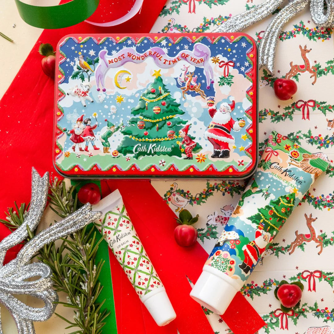 Christmas Legends Hand & Lip Tin - Holiday Moisturizing Balm for Dry Skin & Chapped Lips - Perfect for Winter Skincare & Festive Gifting
