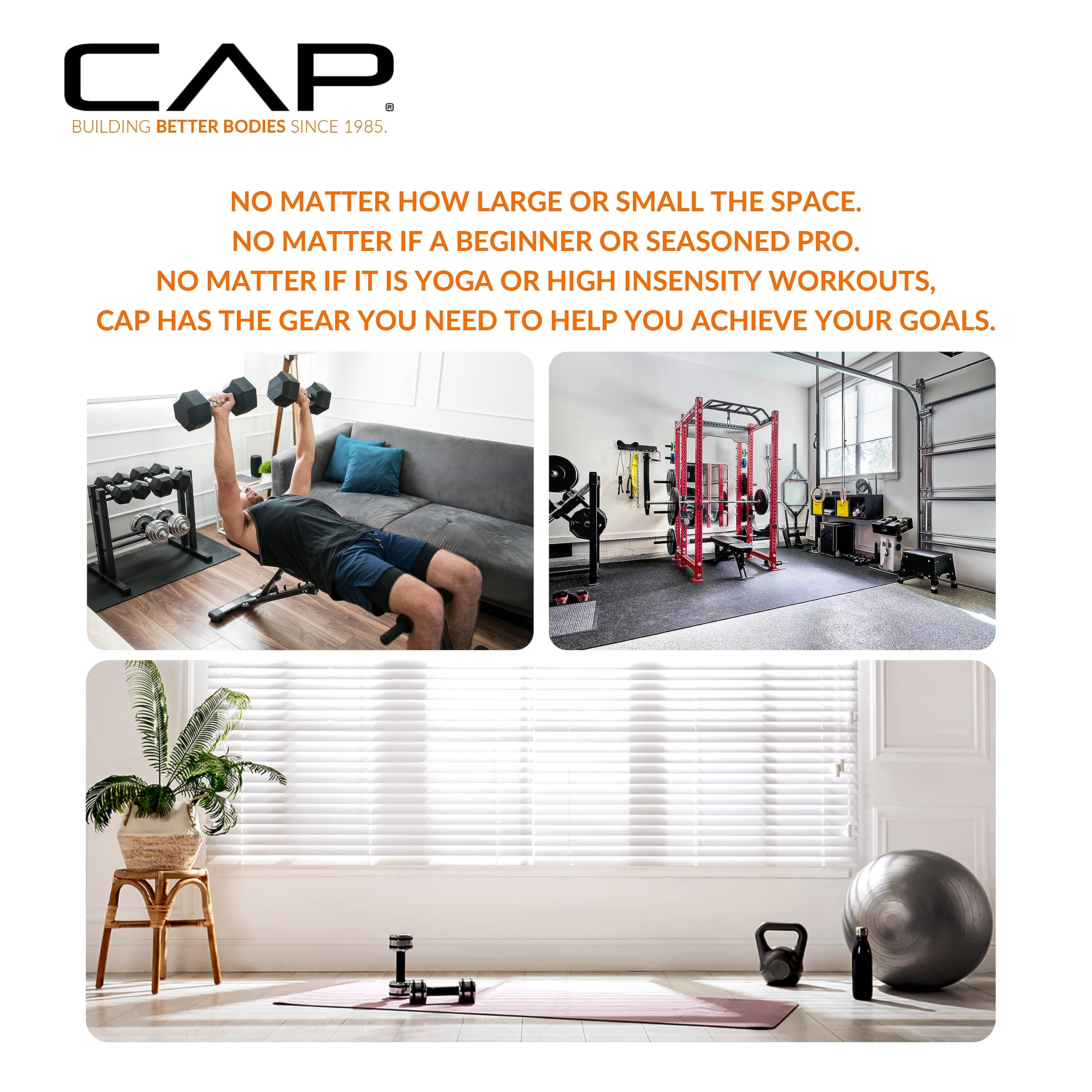 Premium CAP Barbell Coated Dumbbell Set - 5-50lbs Comfort Grip Weights for Home Gym, Strength Training & Fitness Workouts | Durable Rubber Coating, Non-Slip Handle | Perfect for Weightlifting, CrossFit & Muscle Building