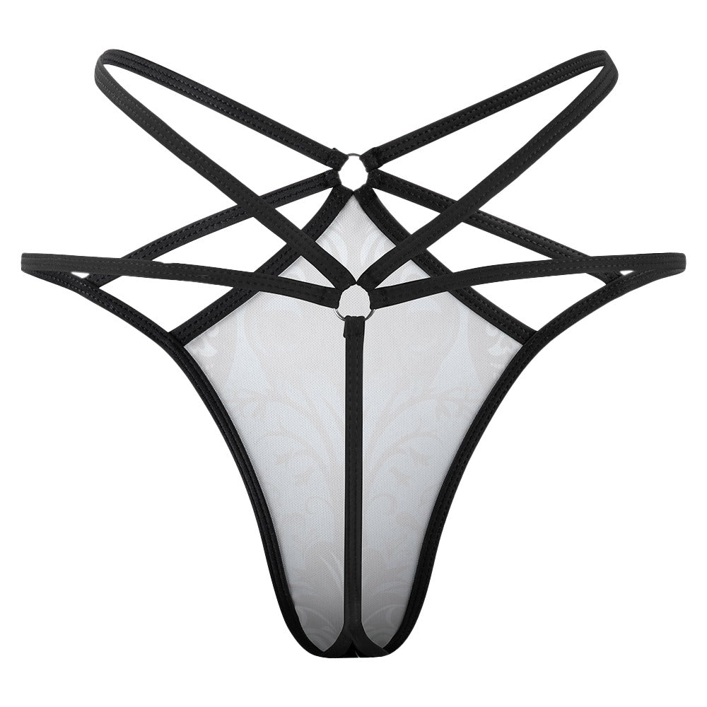 Gothic Blue T-Back Thong Lingerie for Women - Sexy Comfortable Underwear for Everyday Wear & Special Occasions