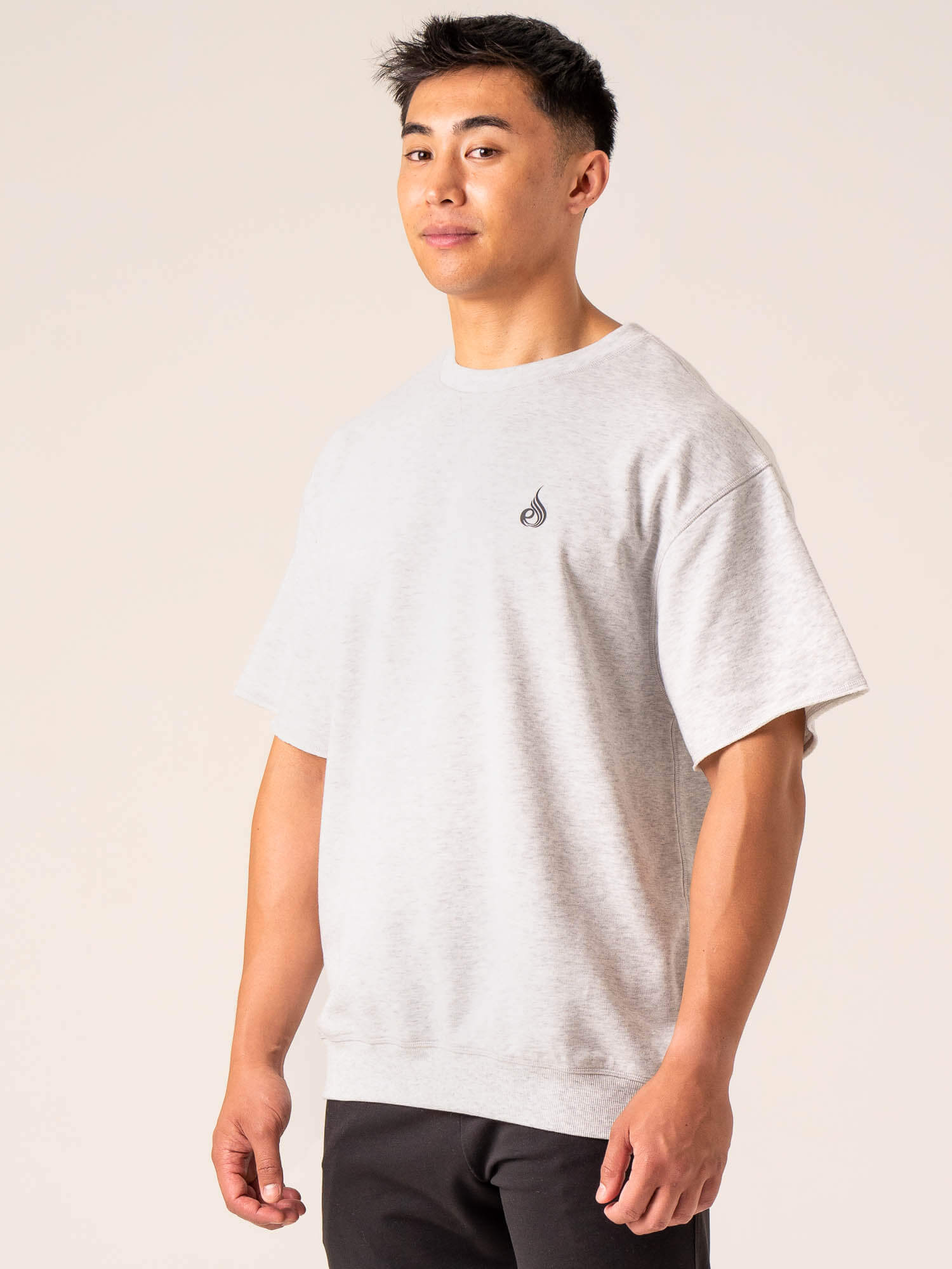 Emerge Fleece T-Shirt for Men & Women | Soft & Comfortable Snow Grey Marl Pullover | Perfect for Casual Wear, Outdoor Activities & Layering