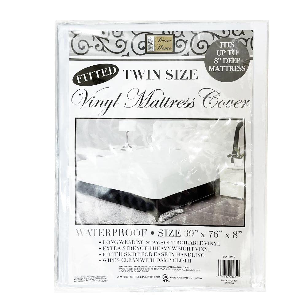12-Pack Twin Size Mattress Protector - 100% Waterproof Heavy Duty Vinyl Cover for Bed, White - Perfect for Kids, Dorms, and Guest Rooms