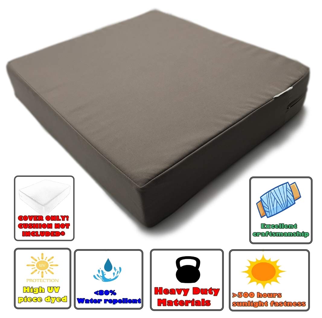 Timeless Taupe Waterproof Outdoor Patio Chair Cushion Covers (22