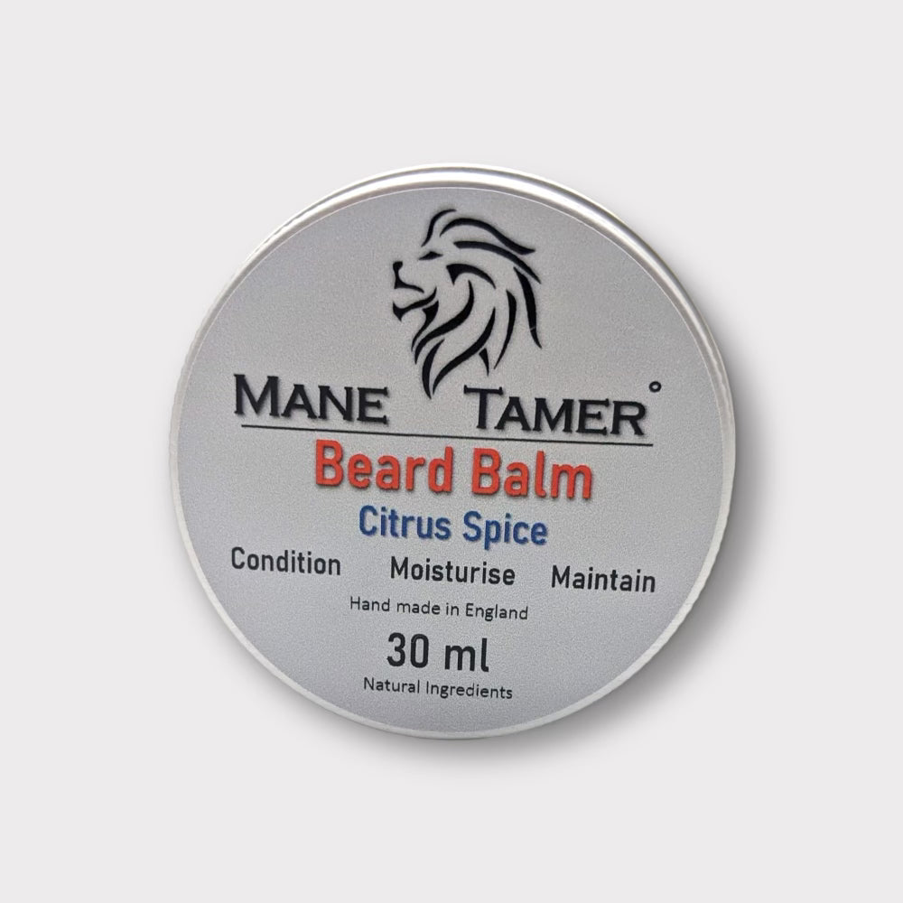 Premium Beard Balm for Men - Citrus Spice Scent, 30ml Natural Conditioning & Styling - Perfect for Daily Grooming & Beard Care Routine