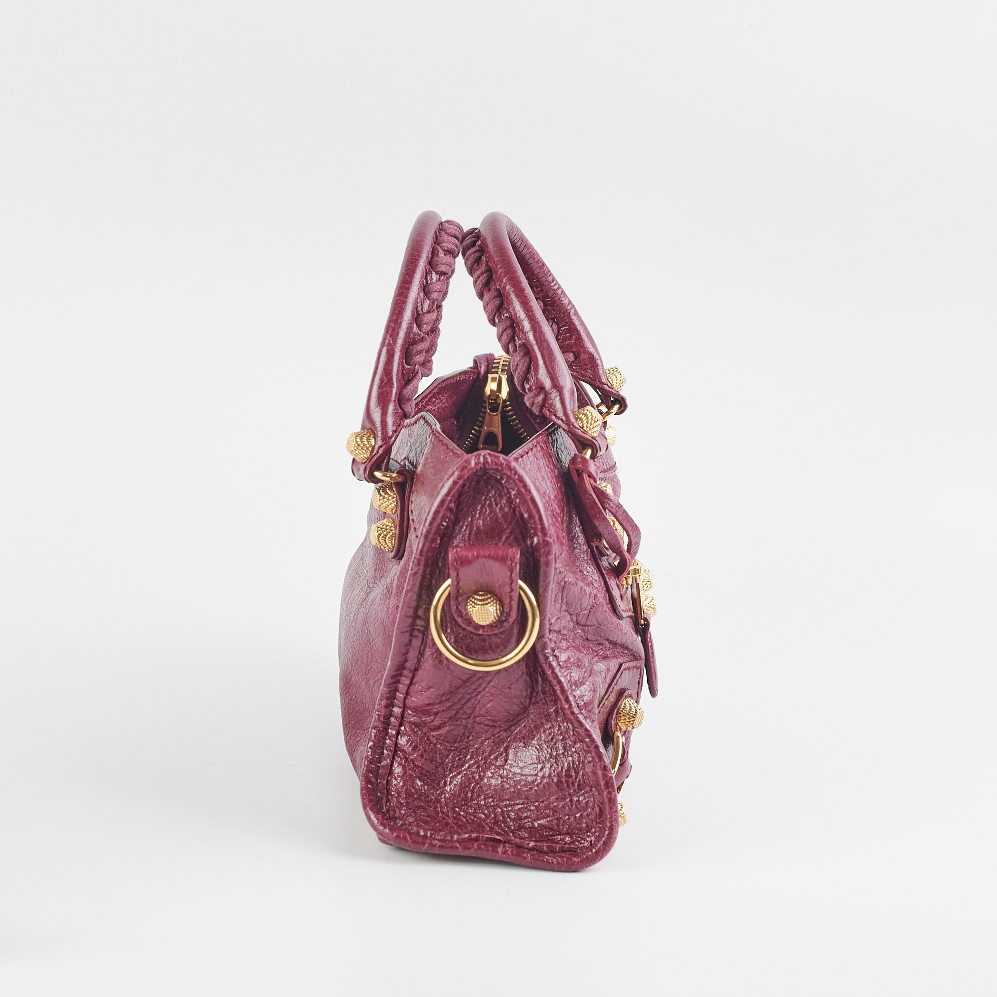 Balenciaga City Mini Crossbody Bag in Burgundy Leather - Stylish & Compact for Everyday Use, Travel, and Night Out
