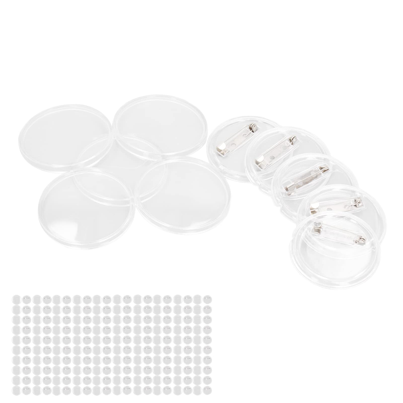 DIY Button Badge Maker Kit - 100 Sets Blank Badges with Simple Operation & Premium Craftsmanship for Custom Pins, Party Favors, School Projects & Craft Decorations