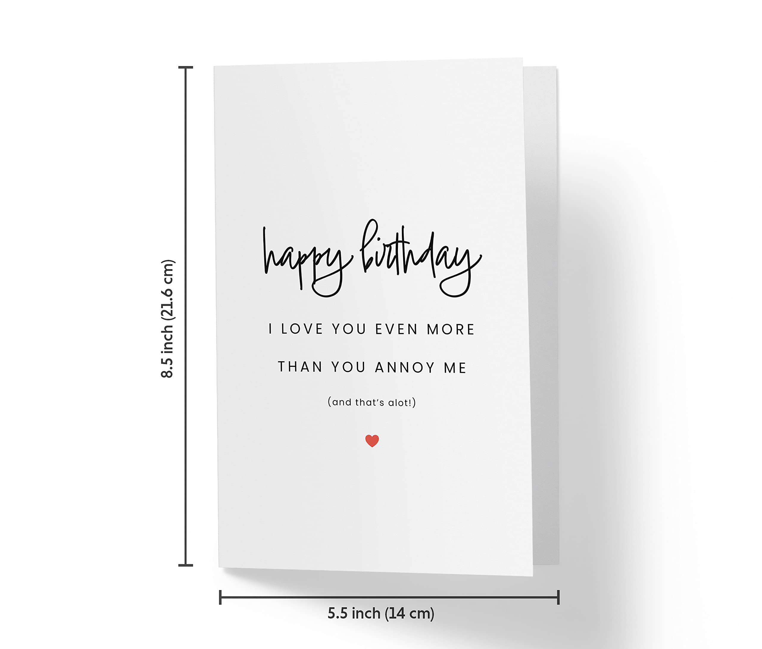 Elegant 5.5 x 8.5 Inch Birthday Greeting Cards for Men & Women - Perfect for Husband, Wife, Boyfriend or Girlfriend | Premium Quality Karto Cards for Special Celebrations & Anniversaries
