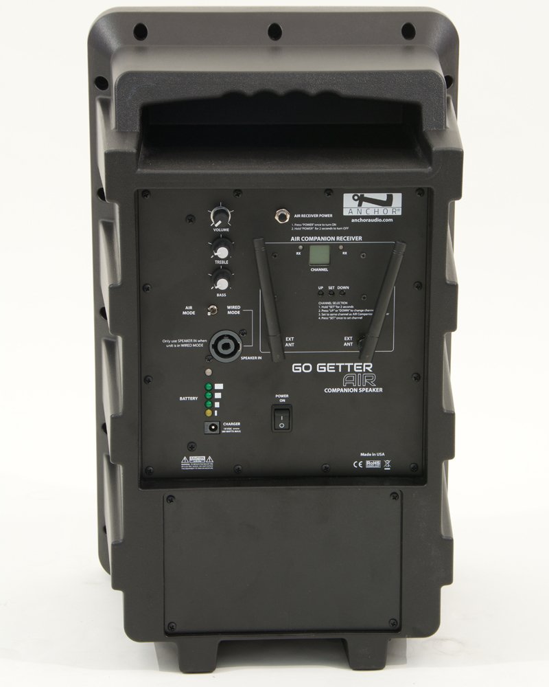 Anchor Audio Go Getter Deluxe AIR Package 1 - Wireless PA System with AIR Companion Speaker & Microphone for Outdoor Events, Parties, and Live Performances