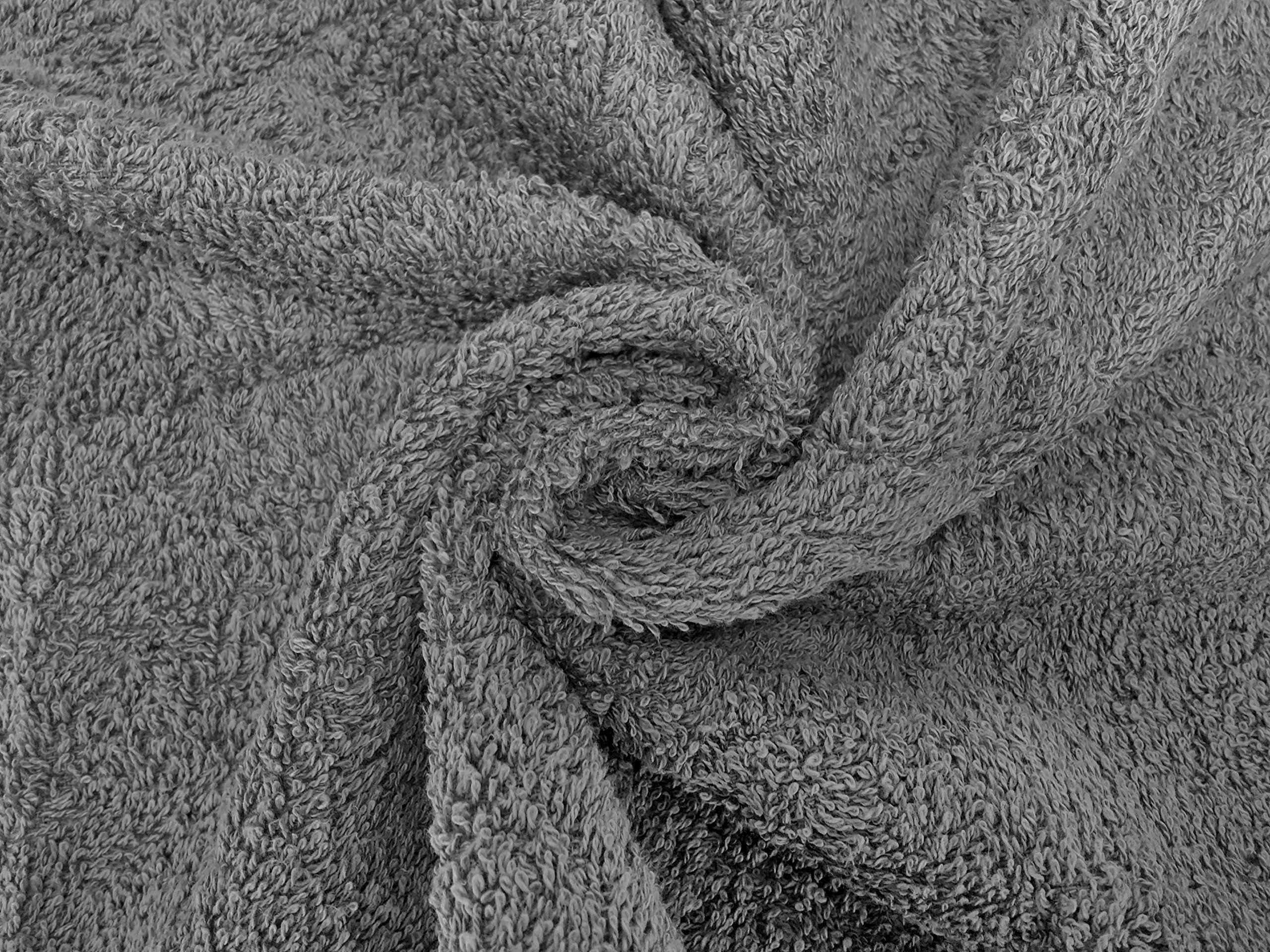 Premium Cotton Hand Towels Set of 4 - Soft Absorbent Bath & Kitchen Towels for Bathroom, Gym, Spa & Guest Use (Grey) - OBA HOME