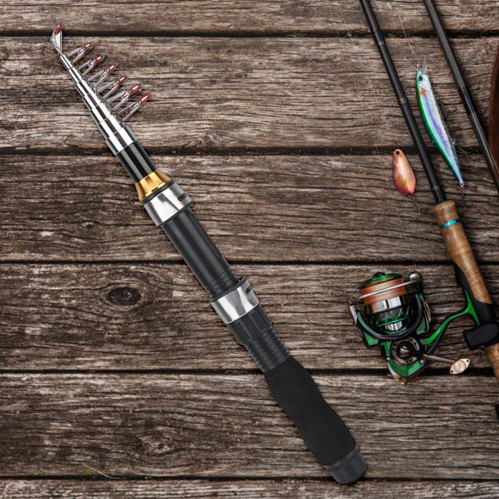 Best Portable Short Fishing Rod - Compact Mini Sea & Ice Fishing Pole with Non-Slip Grip for Comfortable Use | Perfect for Travel, Camping & Outdoor Adventures