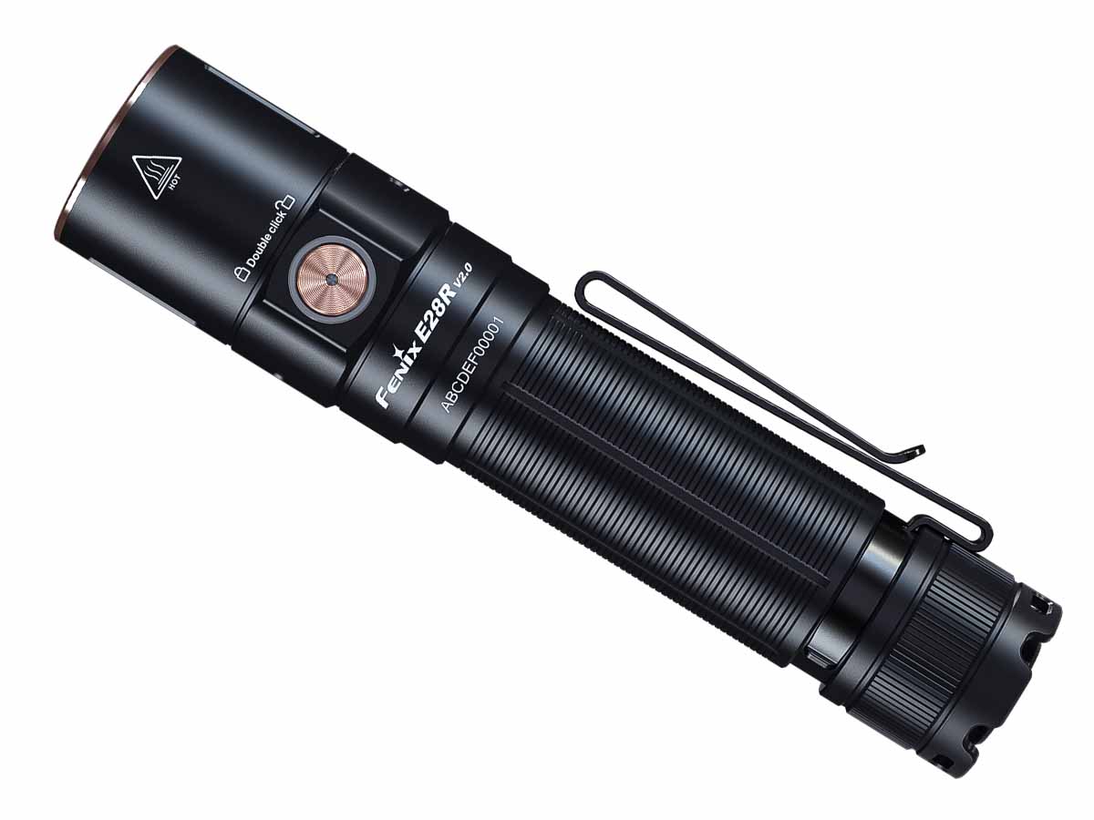 Fenix E28R V2.0 Rechargeable Flashlight - 1200 Lumens, USB-C Charging, Compact EDC Light for Camping, Hiking & Emergency Use