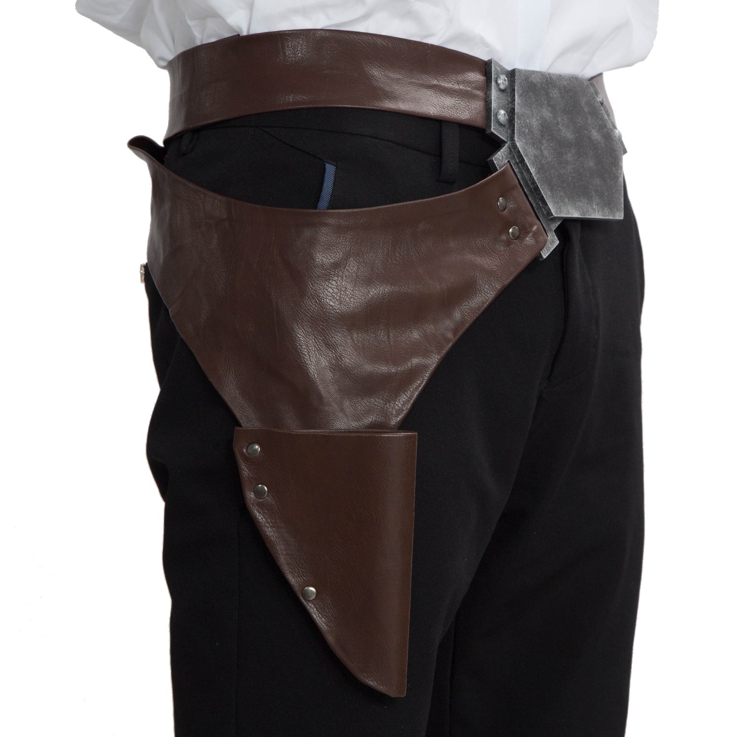 **Han Solo Cosplay Costume for Men - PU Leather Outfit with Belt & Holster - Adult Star Wars Replica Costume for Halloween, Comic-Con & Cosplay Events**