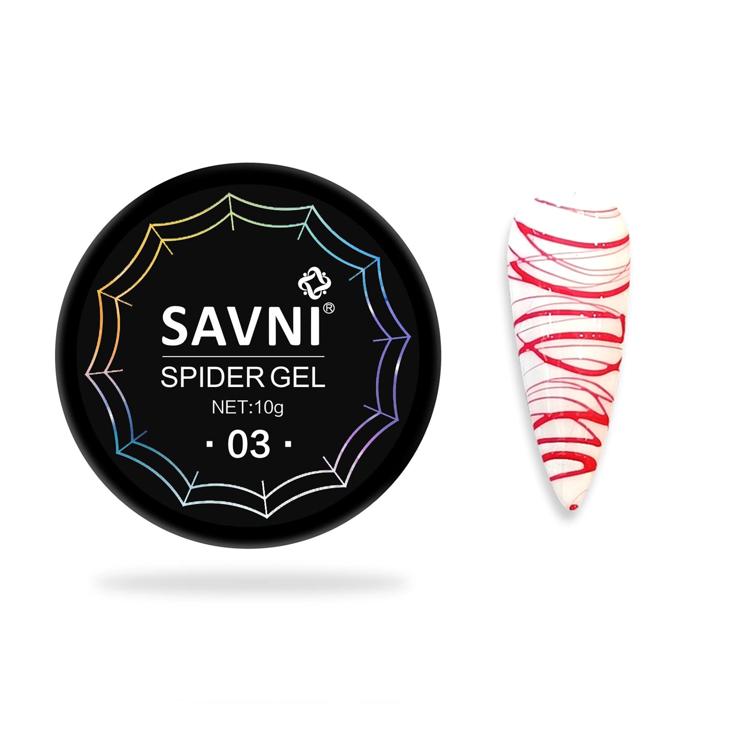 Savni Spider Gel Soft Gel UV/LED Nail Extension Kit - 10g Red Gel Polish for Professional Nail Art & Manicure - Perfect for Salon, Home Use & DIY Nail Designs