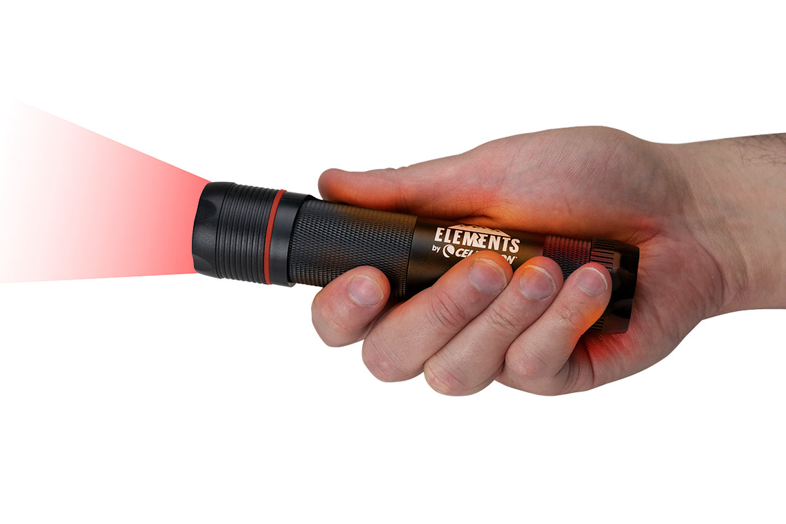 Celestron Elements ThermoTorch 3 Astro Red LED Flashlight - High-Powered Camping Light for Hiking, Astronomy & Outdoor Adventures