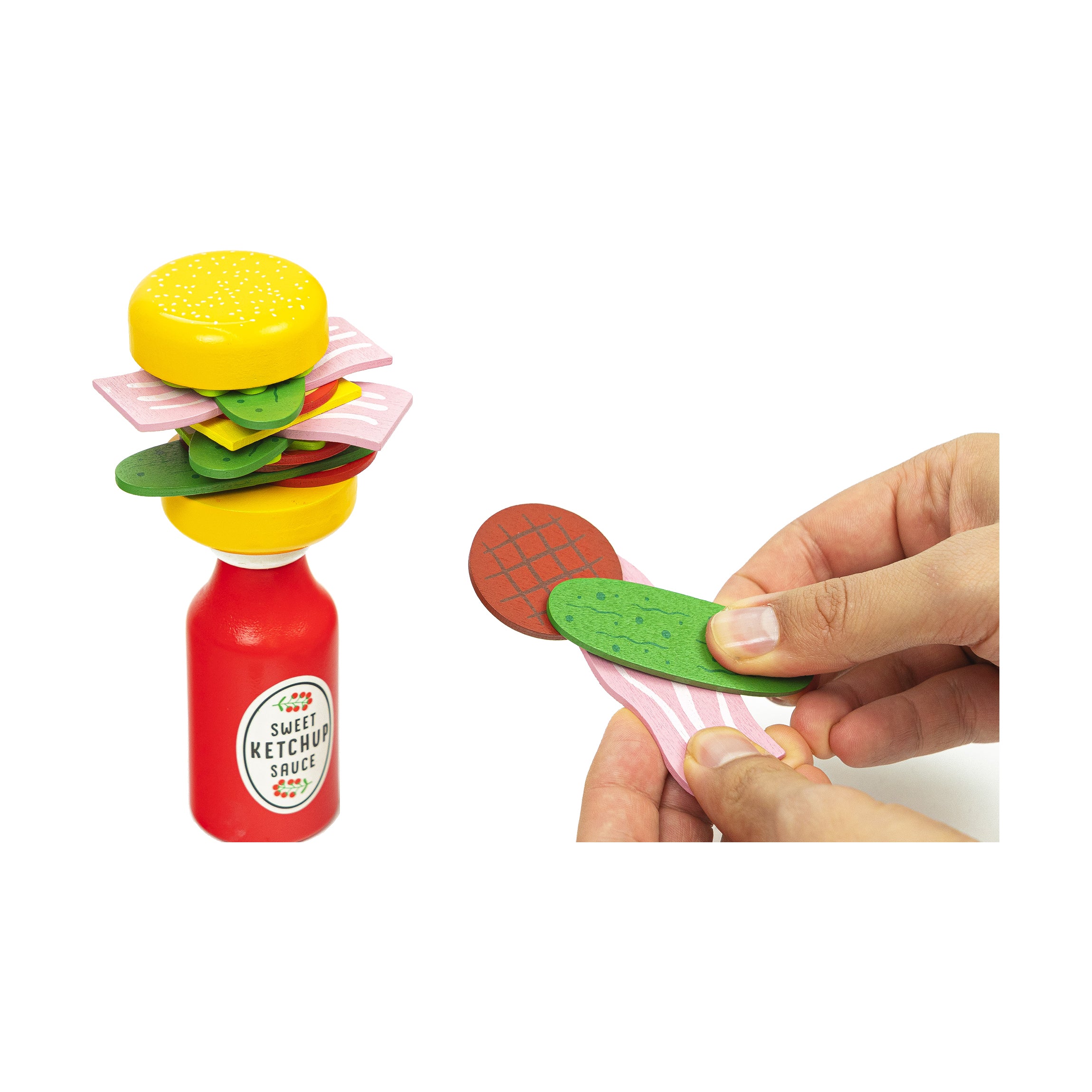 Professor Puzzle Burger Balance Family Stacking Game - Fun Wooden Tower Building Toy for Kids & Adults - Perfect for Family Game Nights, Birthday Parties & STEM Learning Activities