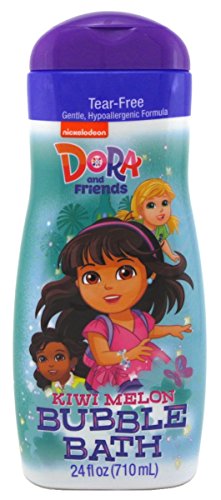 Dora The Explorer Bubble Bath for Kids - 24 Ounce (709ml) Kiwi Melon Scented - Fun Bath Time for Toddlers & Children - Perfect Birthday Gift & Party Favor