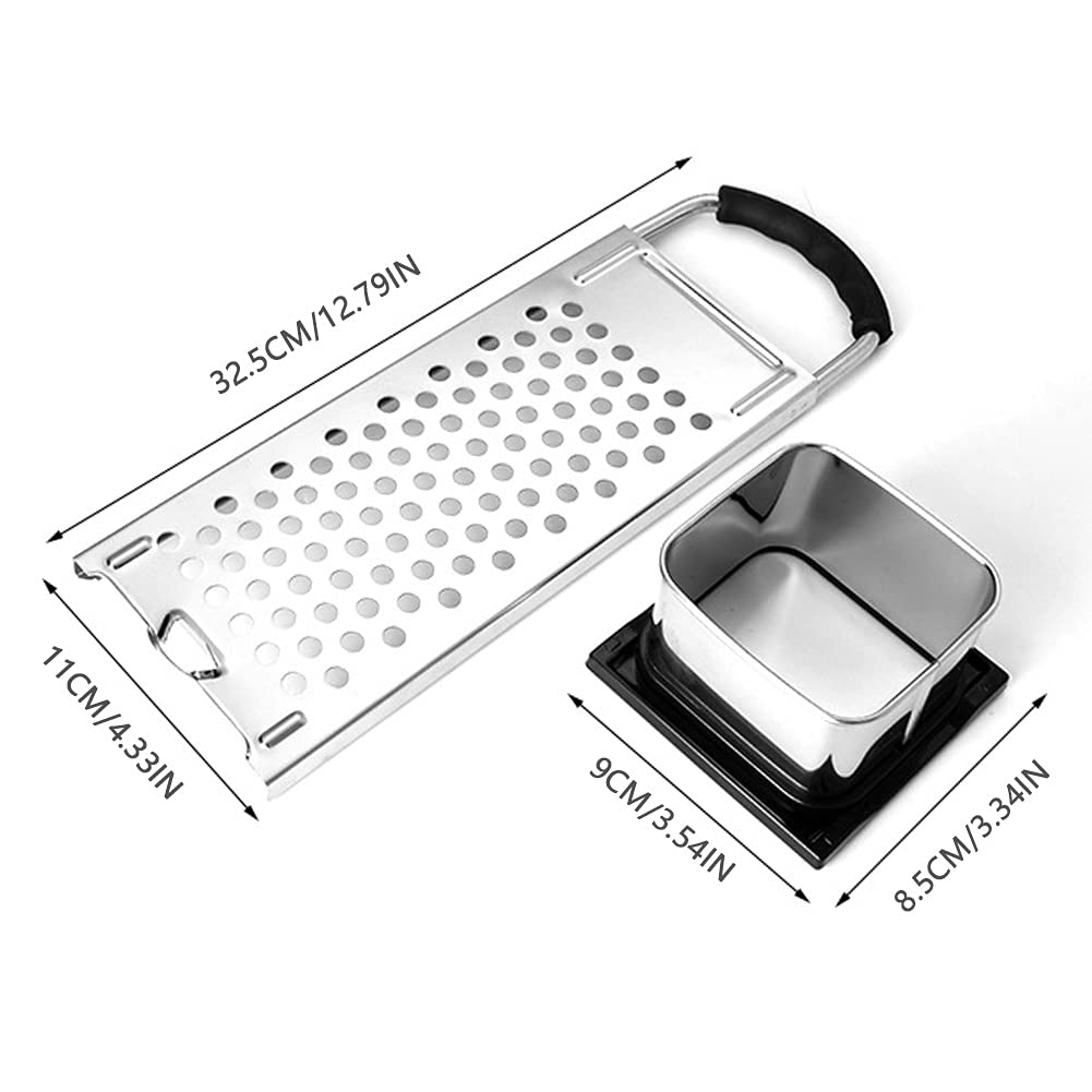 Premium Stainless Steel Spaetzle Maker with Safety Pusher & Comfort Grip - German Noodle & Dumpling Press - Silver (TK-S-001) - Perfect for Homemade Spaetzle, Dumplings & Pasta Making