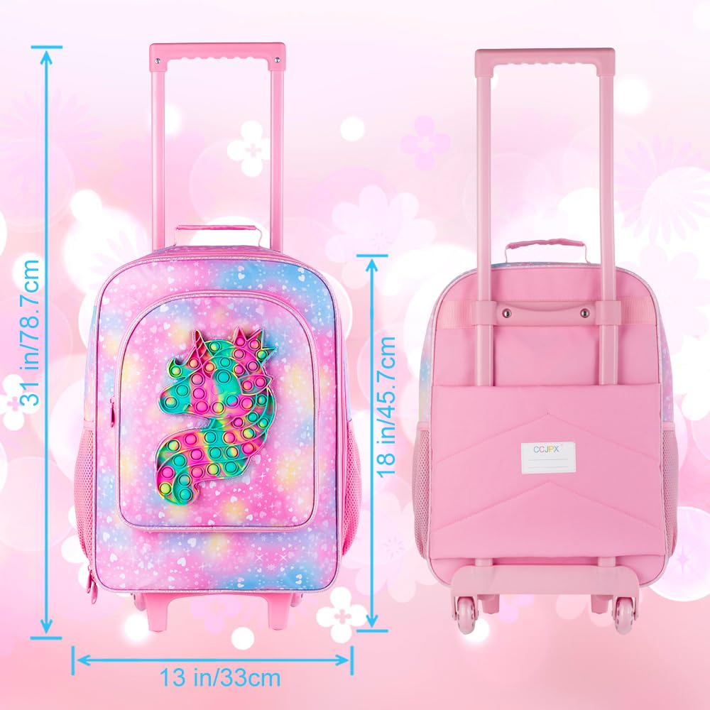 **Kids Rolling Suitcase with Wheels - Durable Carry-On Luggage for Toddlers, Boys & Girls - Perfect for Travel, School Trips & Family Vacations**