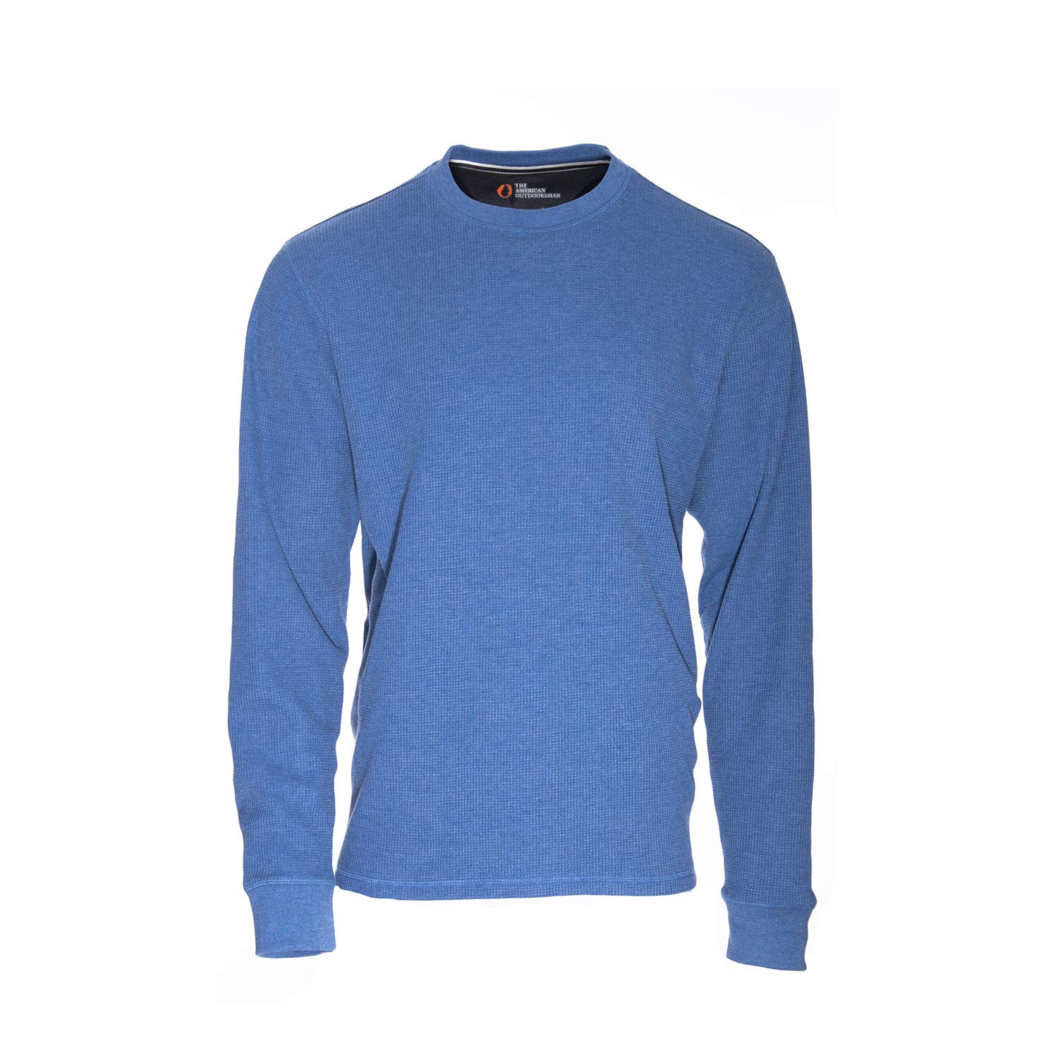 Men's Long-Sleeve Crew Neck Thermal Waffle Knit Shirt - Warm Winter Base Layer for Hiking, Camping & Outdoor Activities | American Outdoorsman