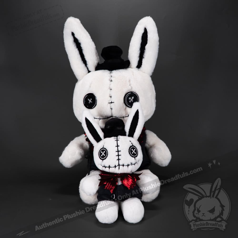 Victorian Style White Rabbit Plush Keychain - Cute Bunny Keyring Accessory for Bags, Backpacks & Gifts | Perfect for Alice in Wonderland Fans & Collectors