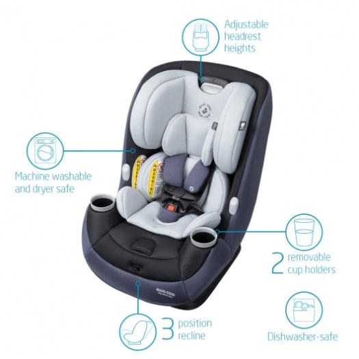 Maxi Cosi Pria All-in-One Convertible Car Seat for Infants & Toddlers | 3-in-1 Rear-Facing, Forward-Facing & Booster | Premium Safety & Comfort | Perfect for Family Travel & Daily Commutes