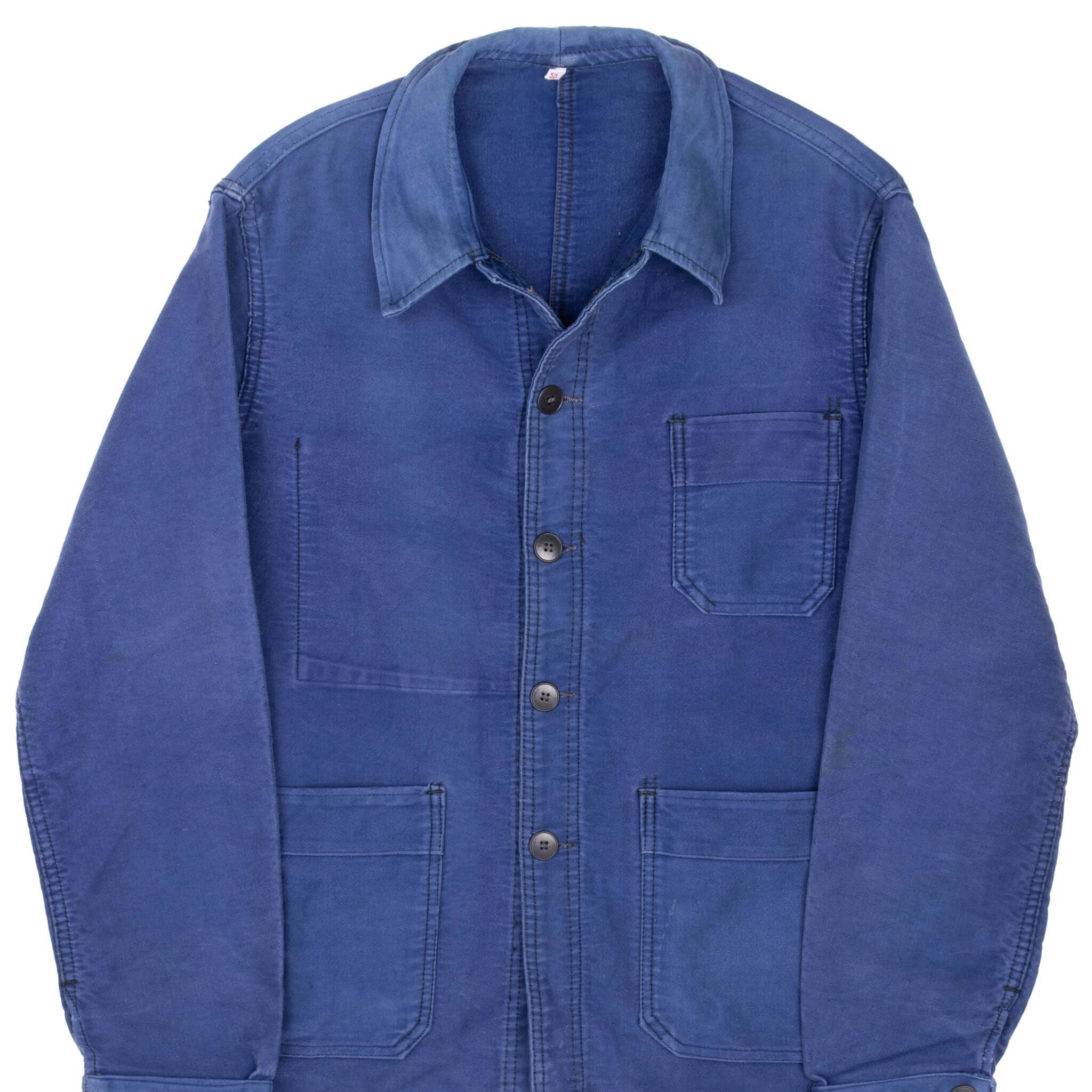 Vintage French Workwear Mont St Michel Moleskin Jacket 1960s Medium - Made in France - Retro Fashion for Men & Women - Perfect for Outdoor Adventures & Casual Wear