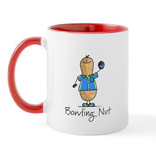 White/Red Inside - Bowling Nut Mug