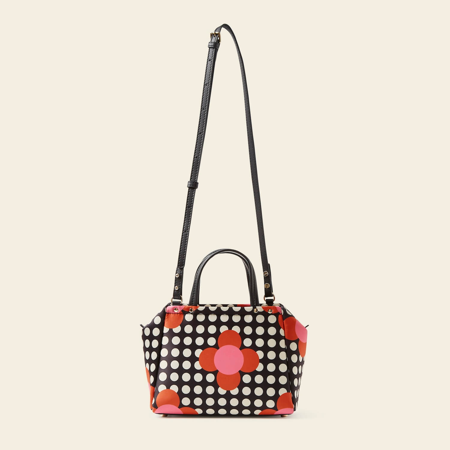 Stylish Fuchsia Flower Polka Dot Concertina Crossbody Tote Bag for Women - Perfect for Concerts, Travel, and Everyday Use