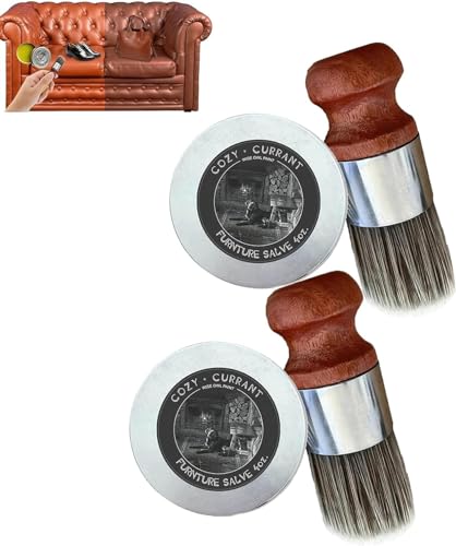 Generallye™ Leather & Furniture Repair Kit (2PCS) - Leather Repair Cream & Applicator Brush for Sofa, Couch, Car Seats, Bags & More - Restore Scratches & Cracks on Leather & Vinyl Surfaces
