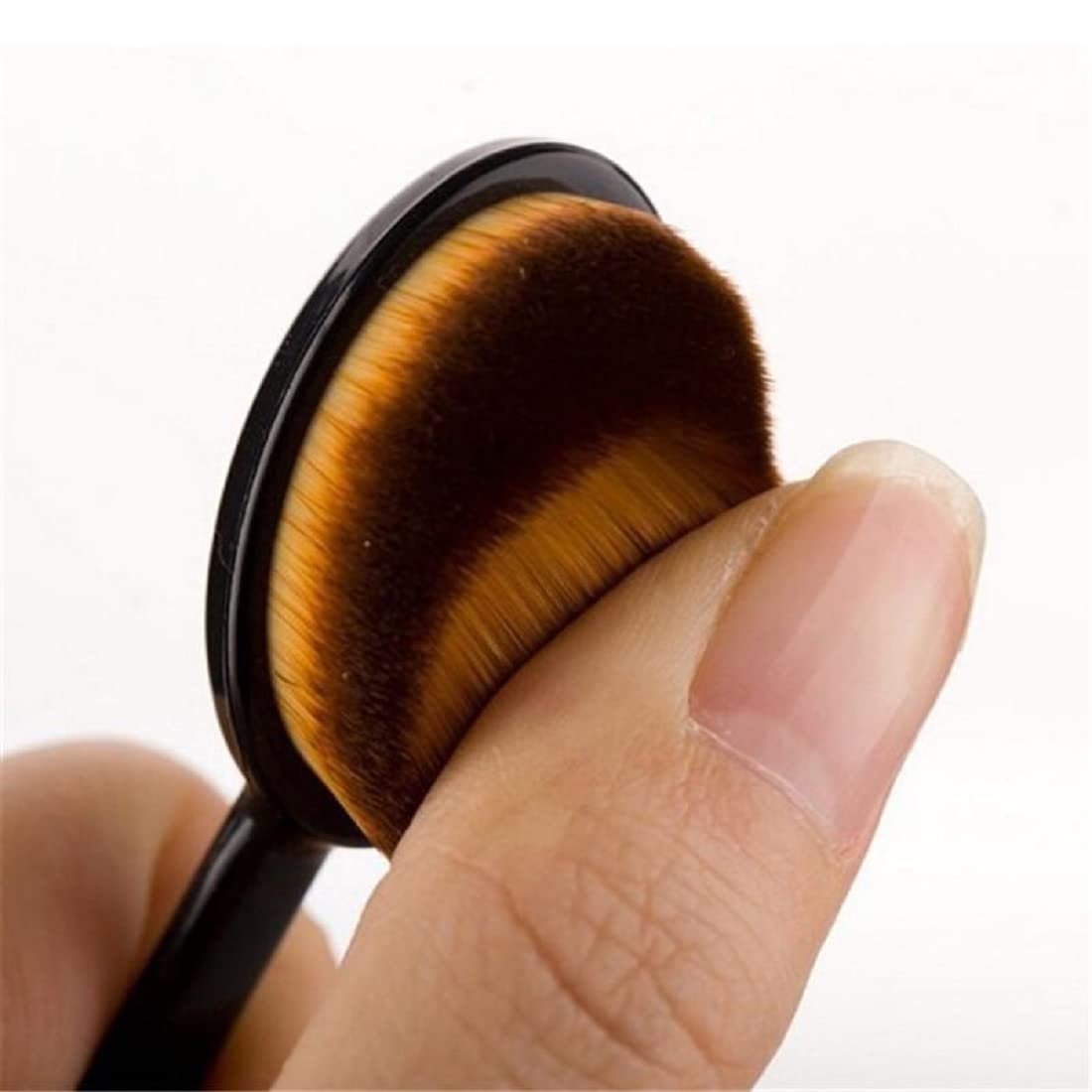 2pcs Toothbrush Shape Foundation Highlighter Brush - Ultra Fine Fiber Makeup Brush for Flawless Contouring & Highlighting - Perfect for Professional Makeup Artists & Beauty Enthusiasts