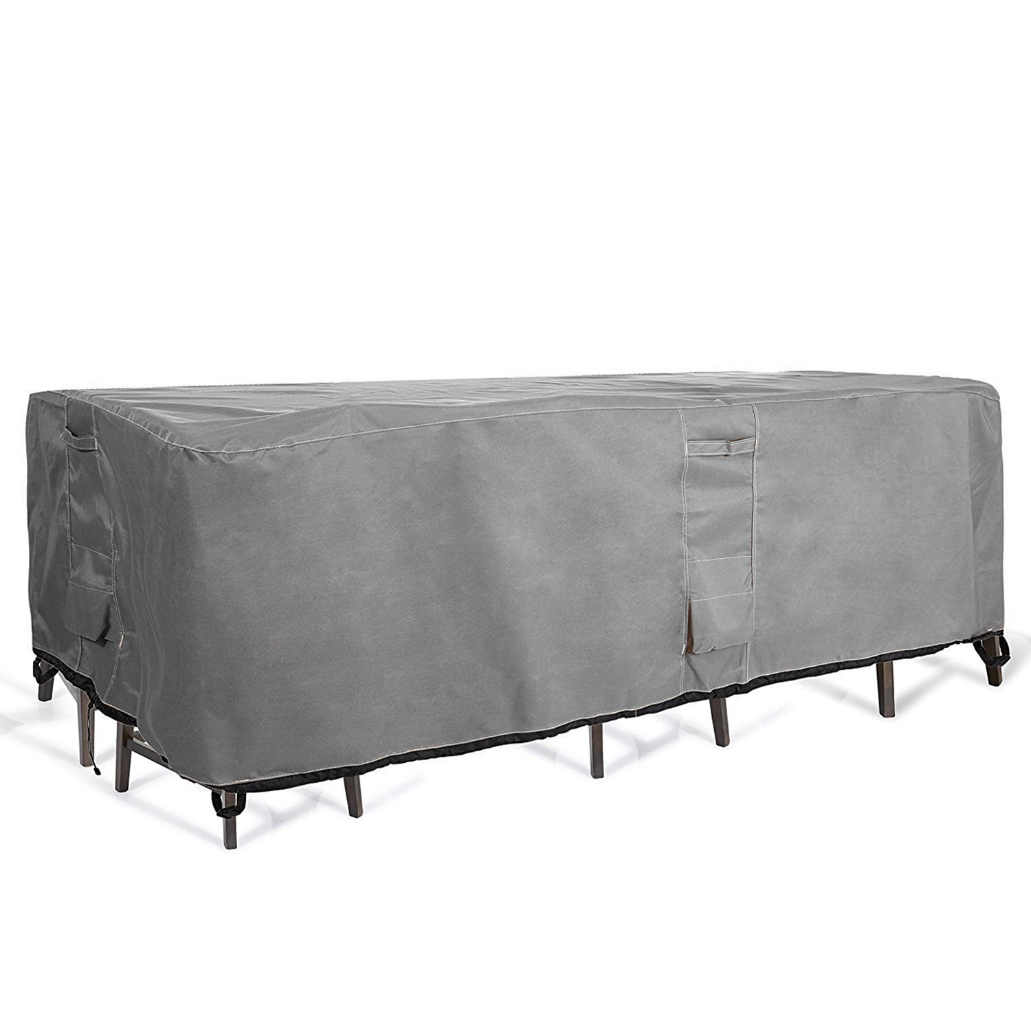 KHOMO GEAR - Waterproof Patio Table and Chair Set Cover - Heavy-Duty Outdoor Furniture Protection for All Weather, Extra Large Size - Perfect for Backyard, Garden, and Poolside Use