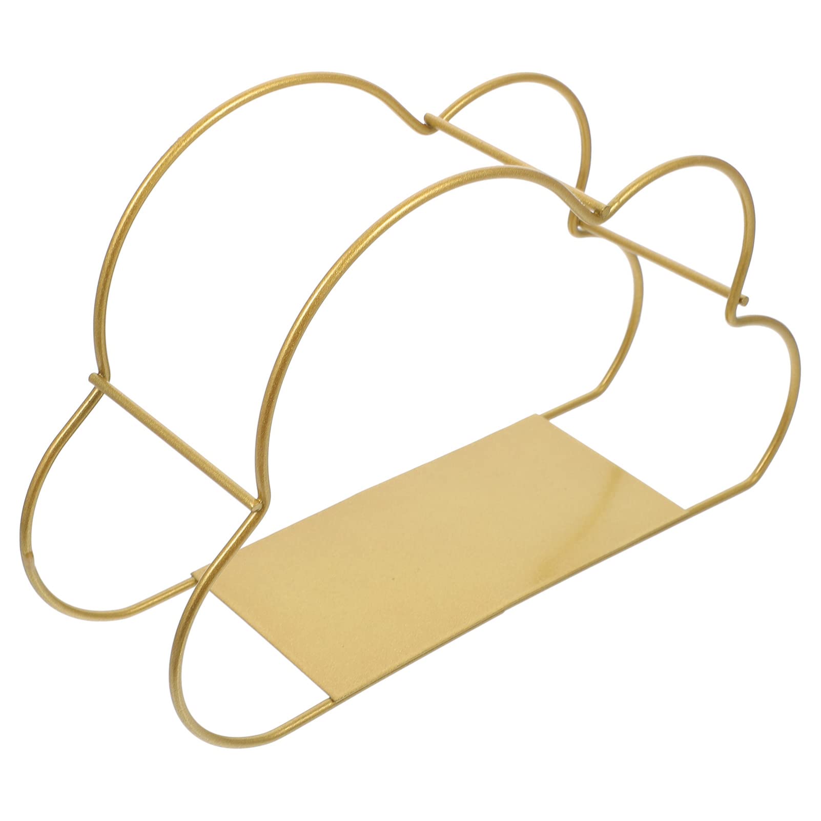 Kisangel Wrought Iron Cloud-Shaped Wall Shelf - Golden Wall-Mounted Storage Organizer for Bedroom, Living Room & Home Decor | Perfect for Displaying Books, Plants & Decorative Items