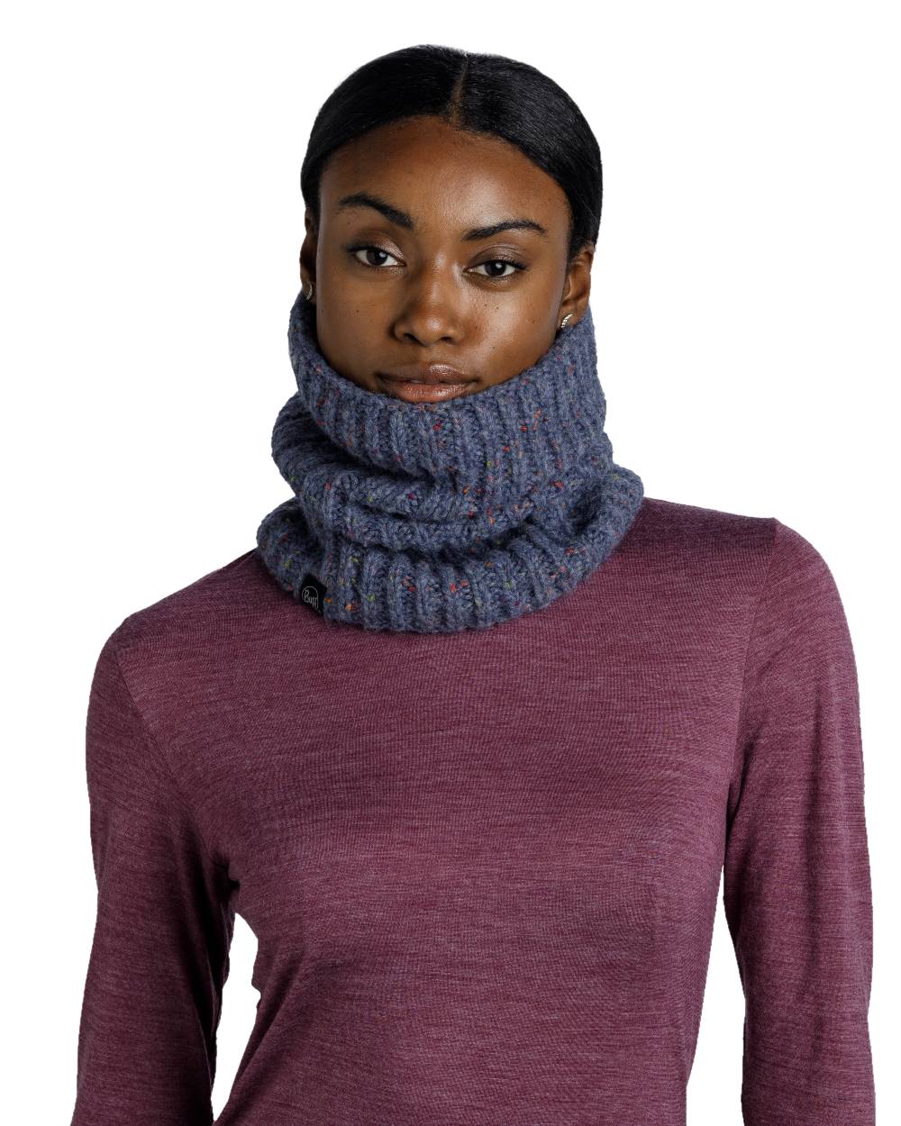 Buff Kim Knitted Fleece Neck Warmer - Soft Winter Scarf for Men & Women - Perfect for Skiing, Hiking & Outdoor Activities