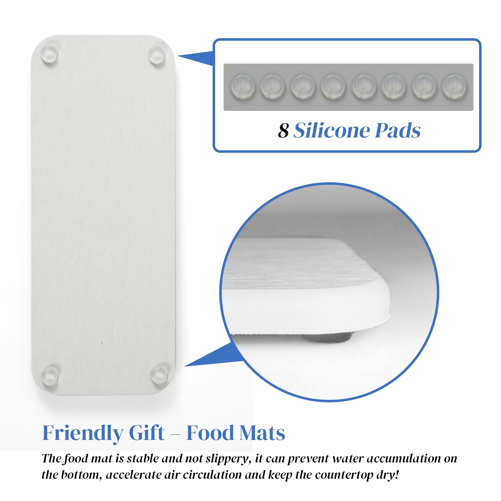 Fast Drying Diatomite Bathroom Tray - Absorbent Soap Dish & Toothbrush Holder for Countertop - Water Absorbing Stone Sink Organizer for Bathroom & Kitchen (White) - Perfect for Shower, Vanity & Spa Decor