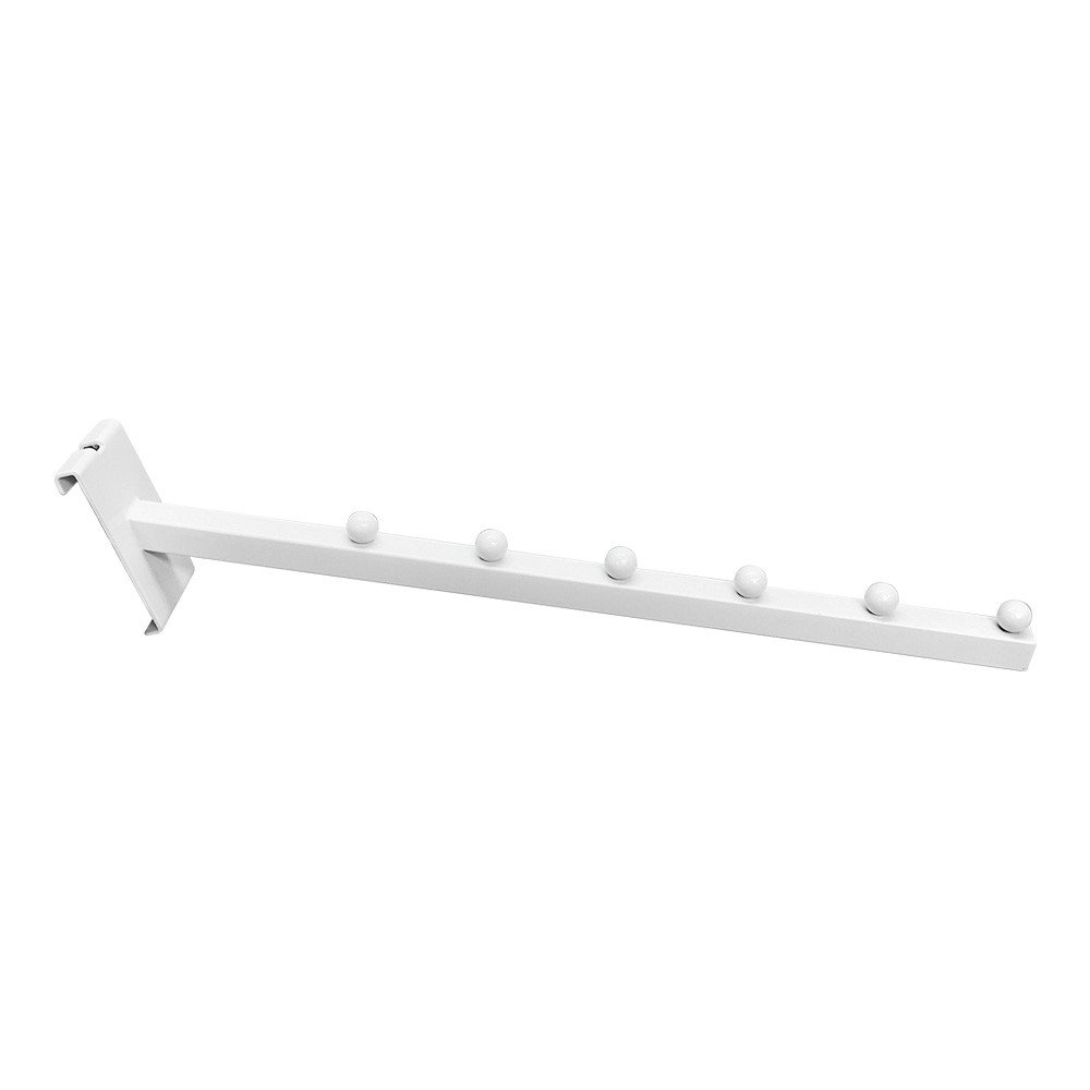20-Piece White Gridwall Waterfall Ball Hook Hangers - 16.5