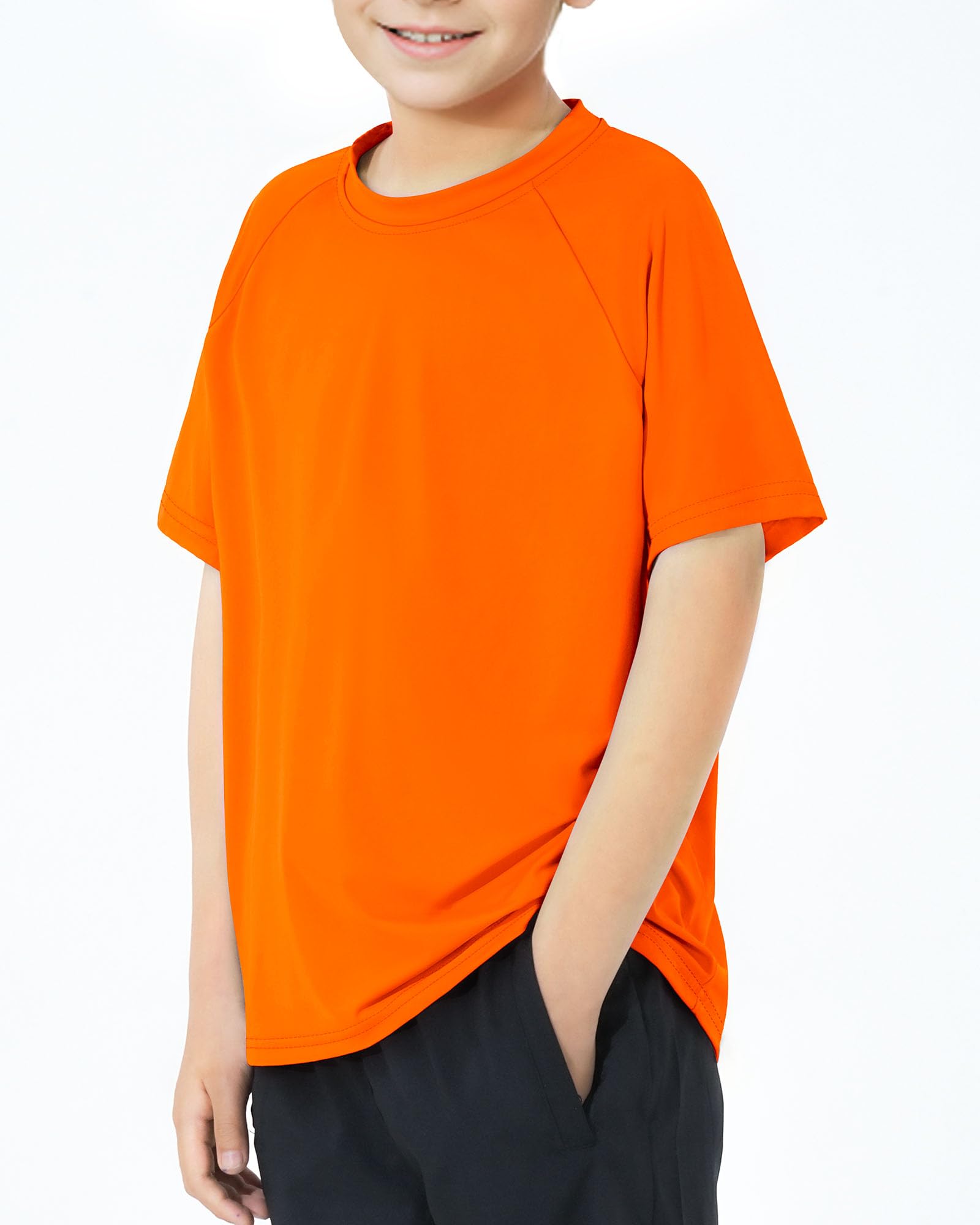 Witwot Boys UPF 50+ Sun Protection Short Sleeve Rash Guard Swim Shirt - Youth Kids UV Protective Swimwear for Beach, Pool & Water Sports