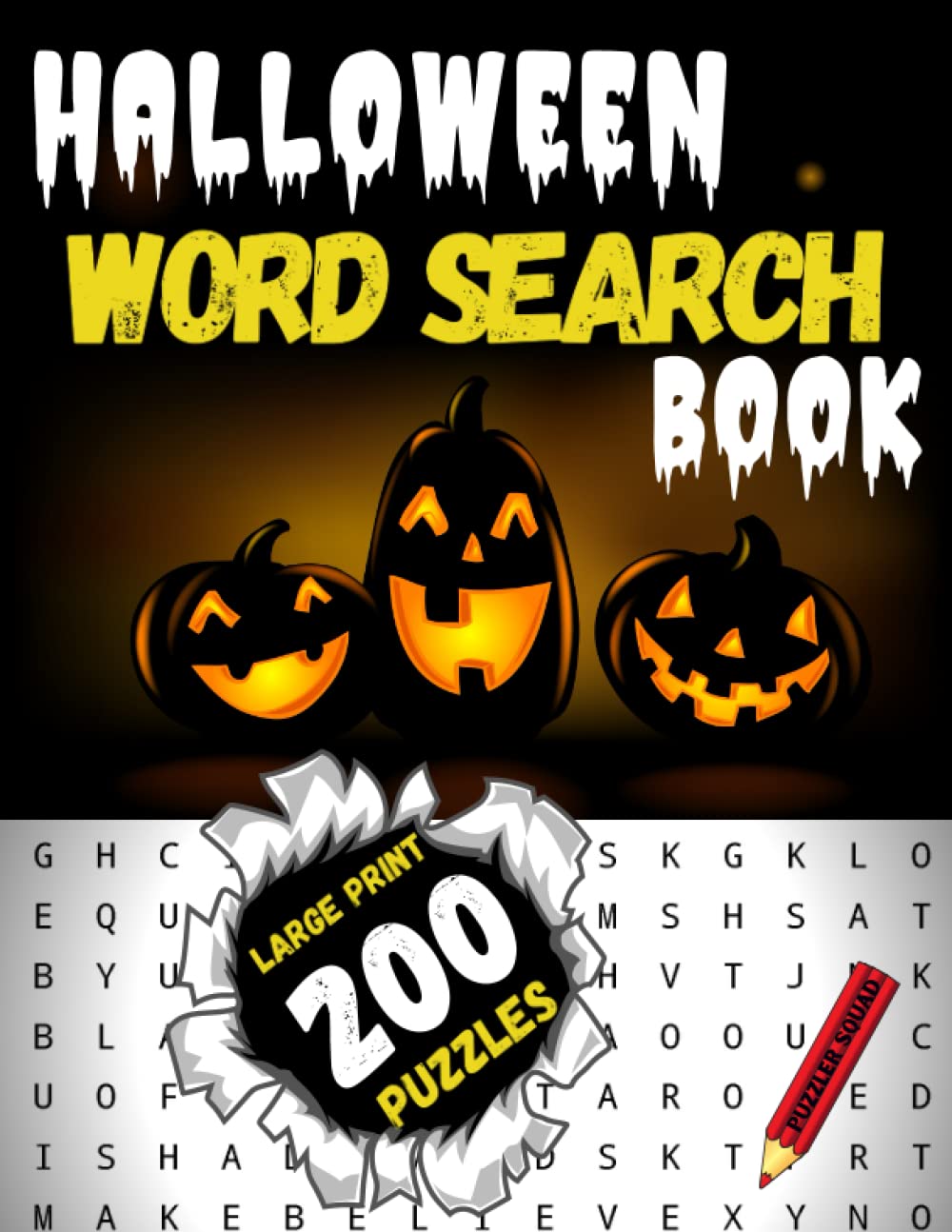 Halloween Word Search Book for Adults & Teens - Large Print Puzzle Book | Fun Halloween Party Favors & Gifts for Women, Men, Girls, Boys | Perfect for Halloween Parties, Classroom Activities & Family Game Nights