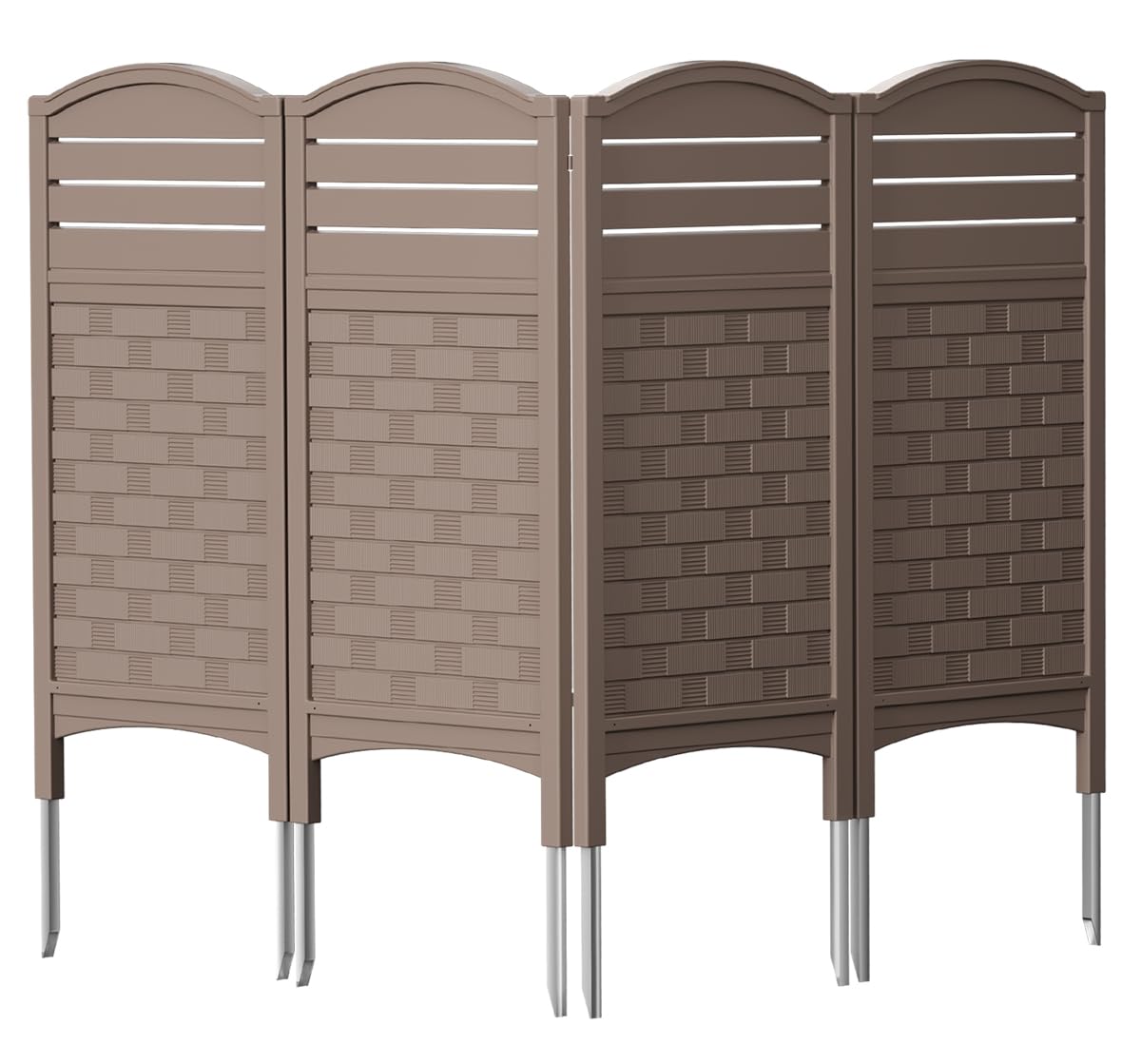 KINYING 4-Panel Resin Privacy Fence Screen for AC Units & Pool Equipment - 45
