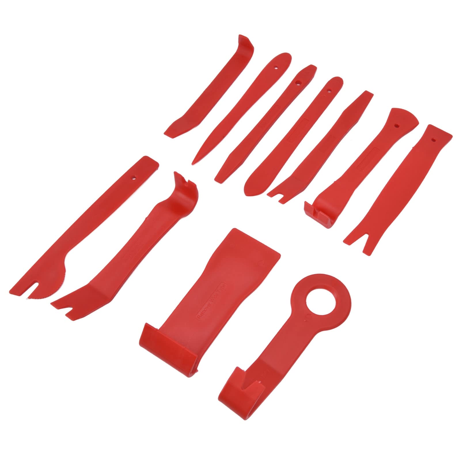 Omabeta Auto Trim Tools - Professional Audio Radio Removal & Installer Kit with Matte Finish, Ergonomic Grip, Impact-Resistant Fiberglass Nylon - Perfect for RV Shops & Car Audio Installation (Red)