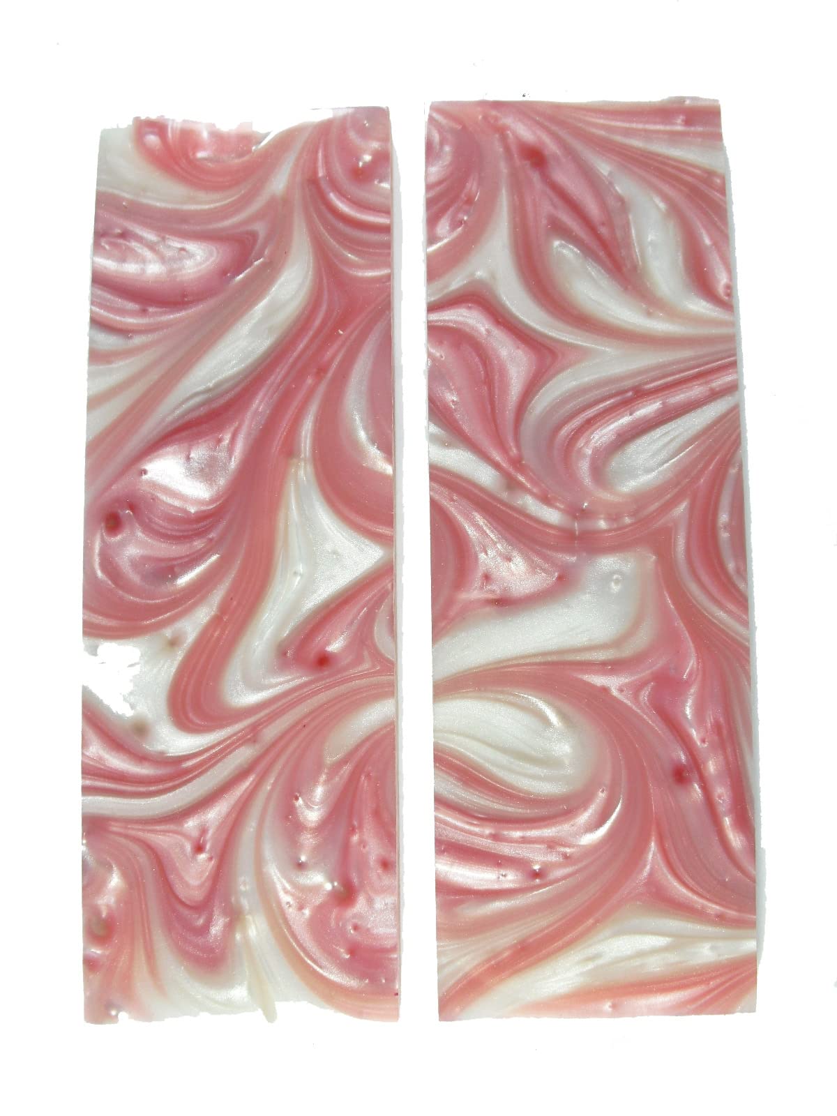 Pink & White Pearl Knife Handle Scales - Premium G10 Material for EDC, Kitchen & Outdoor Knives - Perfect for DIY Customization & Gift Giving