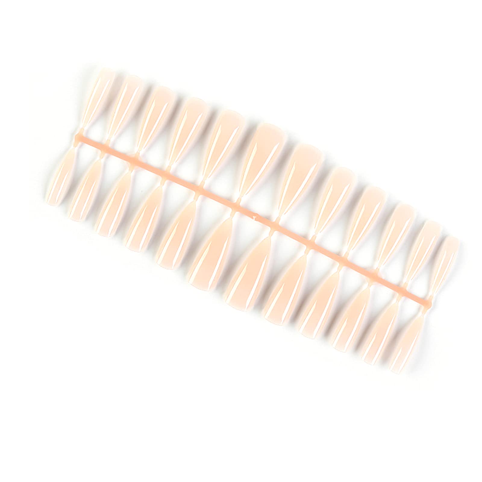 EXCLUZO 240PCS Acrylic Fake Nails - Full Cover Jelly Nail Tips in 6 Sizes for Salon & DIY Nail Art | Sharp Shaped Artificial Nails for Parties, Weddings & Special Occasions