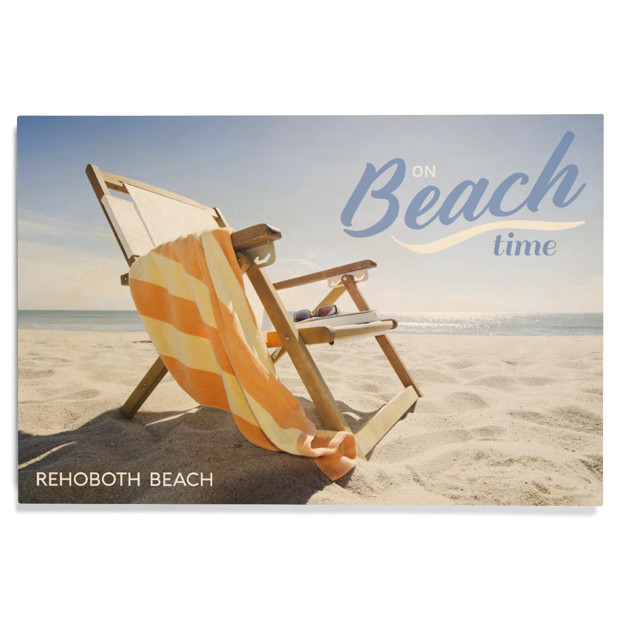 Lantern Press 12x18 Inch Premium Wood Wall Sign - Ready to Hang Coastal Decor for Rehoboth Beach Delaware - Perfect for Beach House, Porch or Patio Decoration
