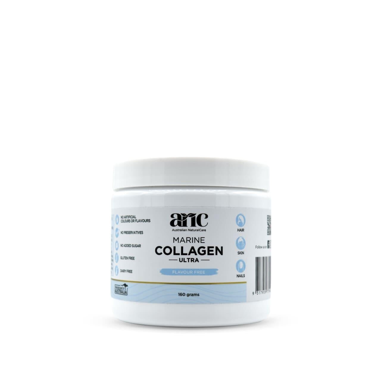 Australian Natural Care Marine Collagen Ultra - Premium Hydrolyzed Collagen Peptides for Skin, Hair & Nail Health - Supports Joint & Bone Strength - Perfect for Anti-Aging, Beauty Supplements & Wellness Routines