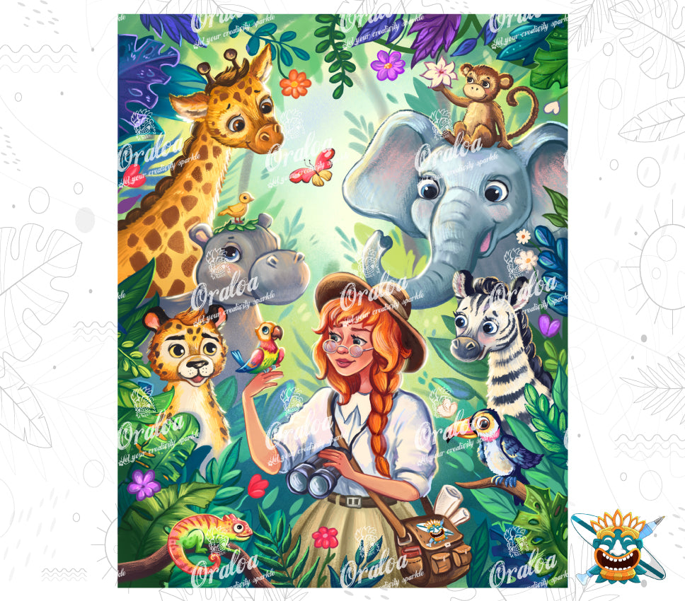 Safari Girl Dress for Kids - Cute Animal Print Outfit for Girls | Perfect for Birthday Parties, School Events & Outdoor Adventures