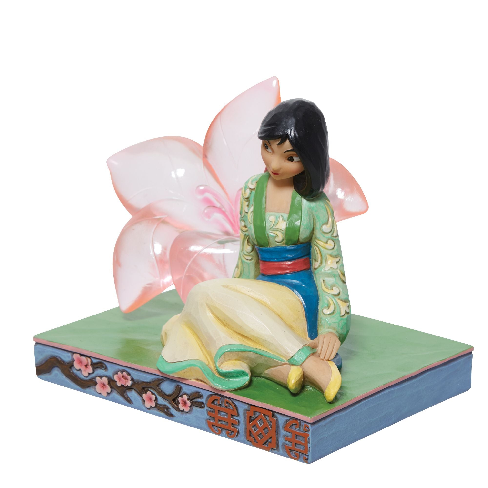 Mulan Clear Resin Cherry Blossom Tree Figurine - Handmade Home Decor for Living Room, Office & Gift Ideas - Perfect for Spring Decor, Wedding Centerpieces & Asian-Themed Displays