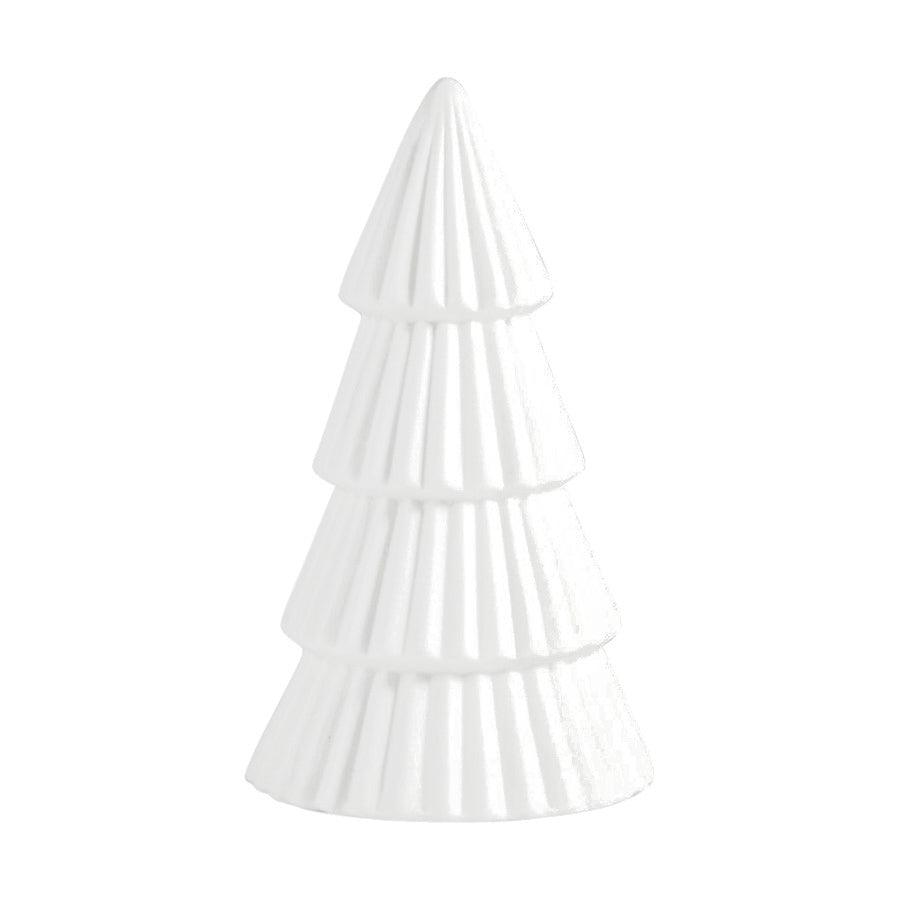 INGE LED Porcelain Christmas Tree - 15 cm Mini Decorative Lighted Holiday Decor for Home, Office, and Party - Perfect for Festive Tabletop, Mantel, and Gift Giving