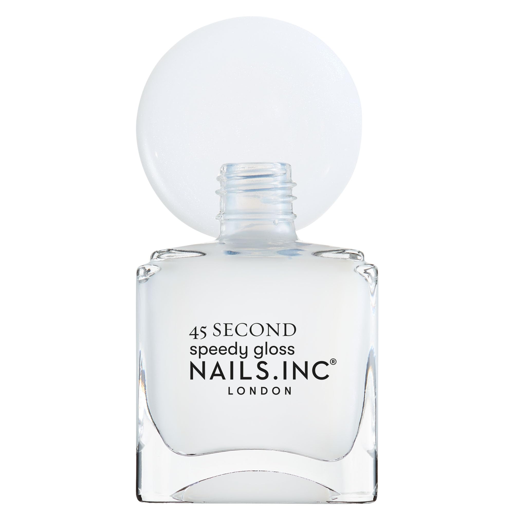 Nails Inc 45 Second Speedy Gloss Nail Polish - Willa White Shade | Quick-Dry High Shine Finish for Salon-Quality Manicures at Home | Perfect for Everyday Wear, Special Occasions & Nail Art Designs
